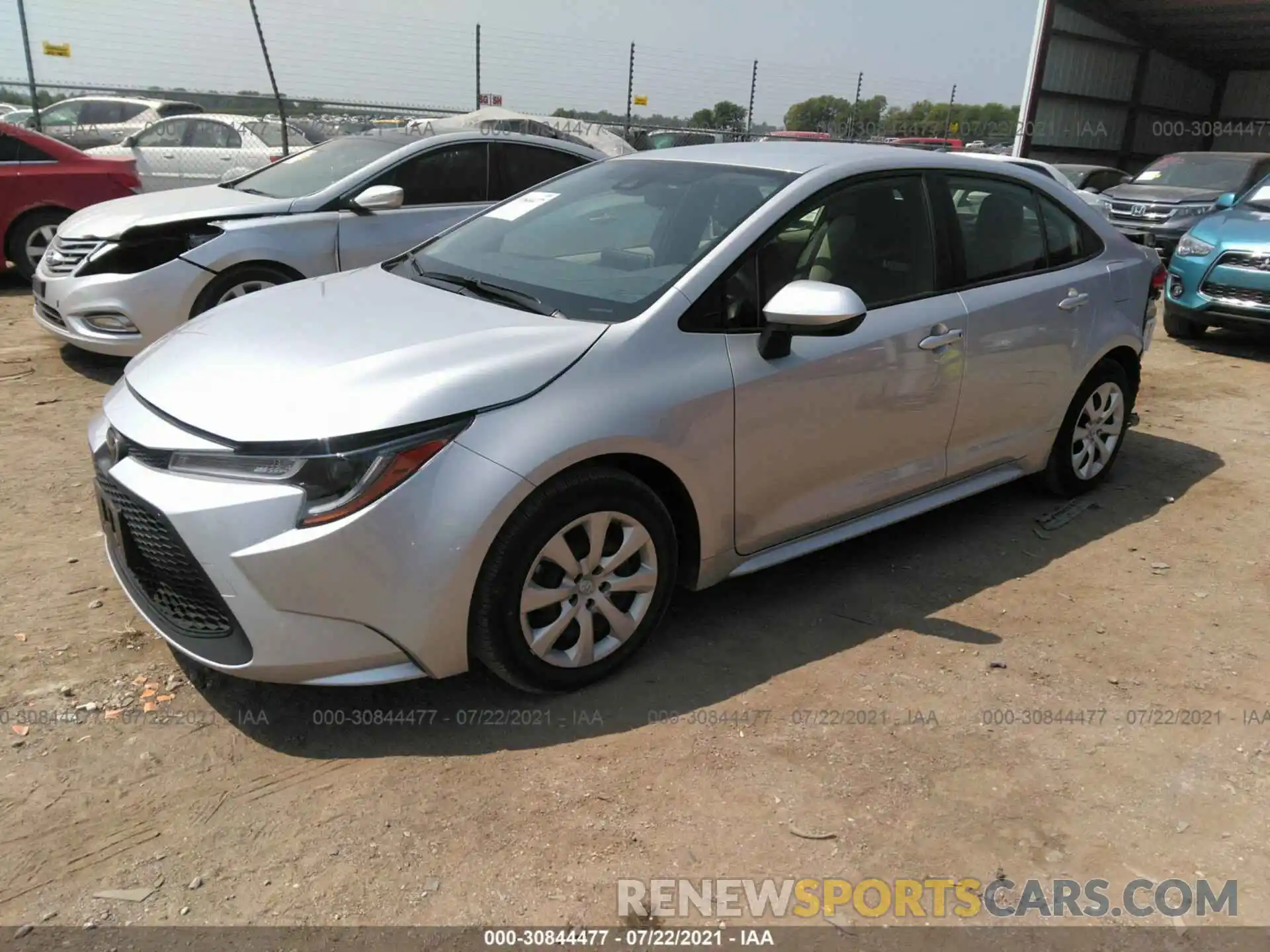 2 Photograph of a damaged car JTDEPMAE1MJ140559 TOYOTA COROLLA 2021