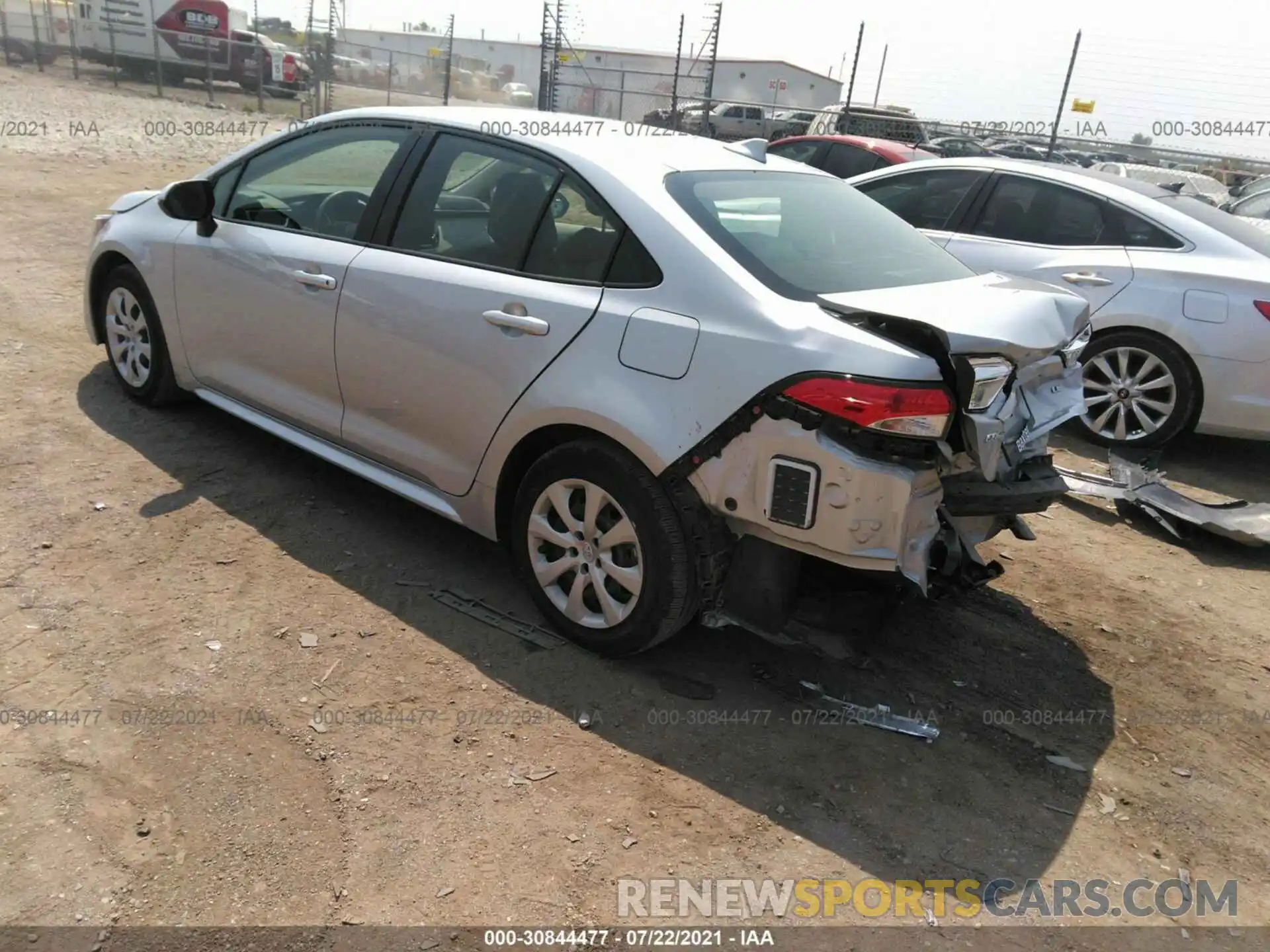 3 Photograph of a damaged car JTDEPMAE1MJ140559 TOYOTA COROLLA 2021