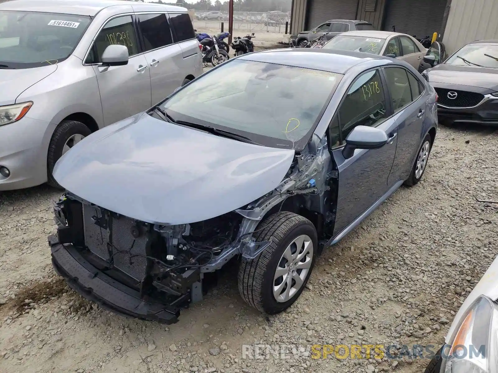 2 Photograph of a damaged car JTDEPMAE1MJ141288 TOYOTA COROLLA 2021