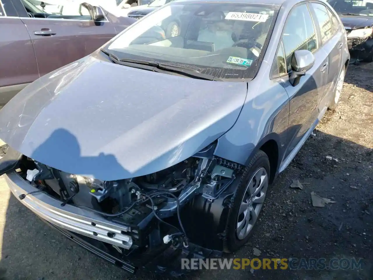 2 Photograph of a damaged car JTDEPMAE1MJ142652 TOYOTA COROLLA 2021