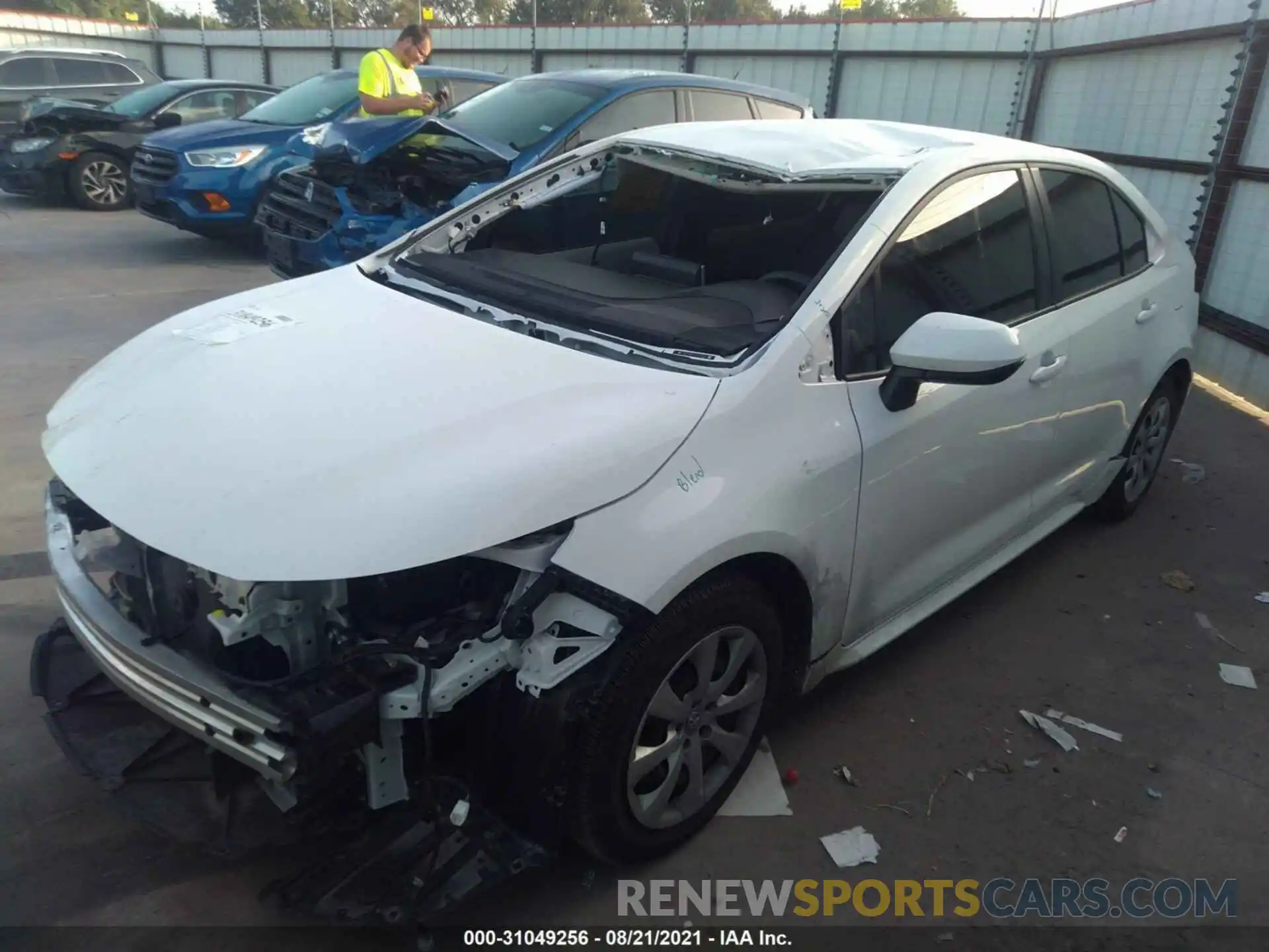 2 Photograph of a damaged car JTDEPMAE1MJ143204 TOYOTA COROLLA 2021