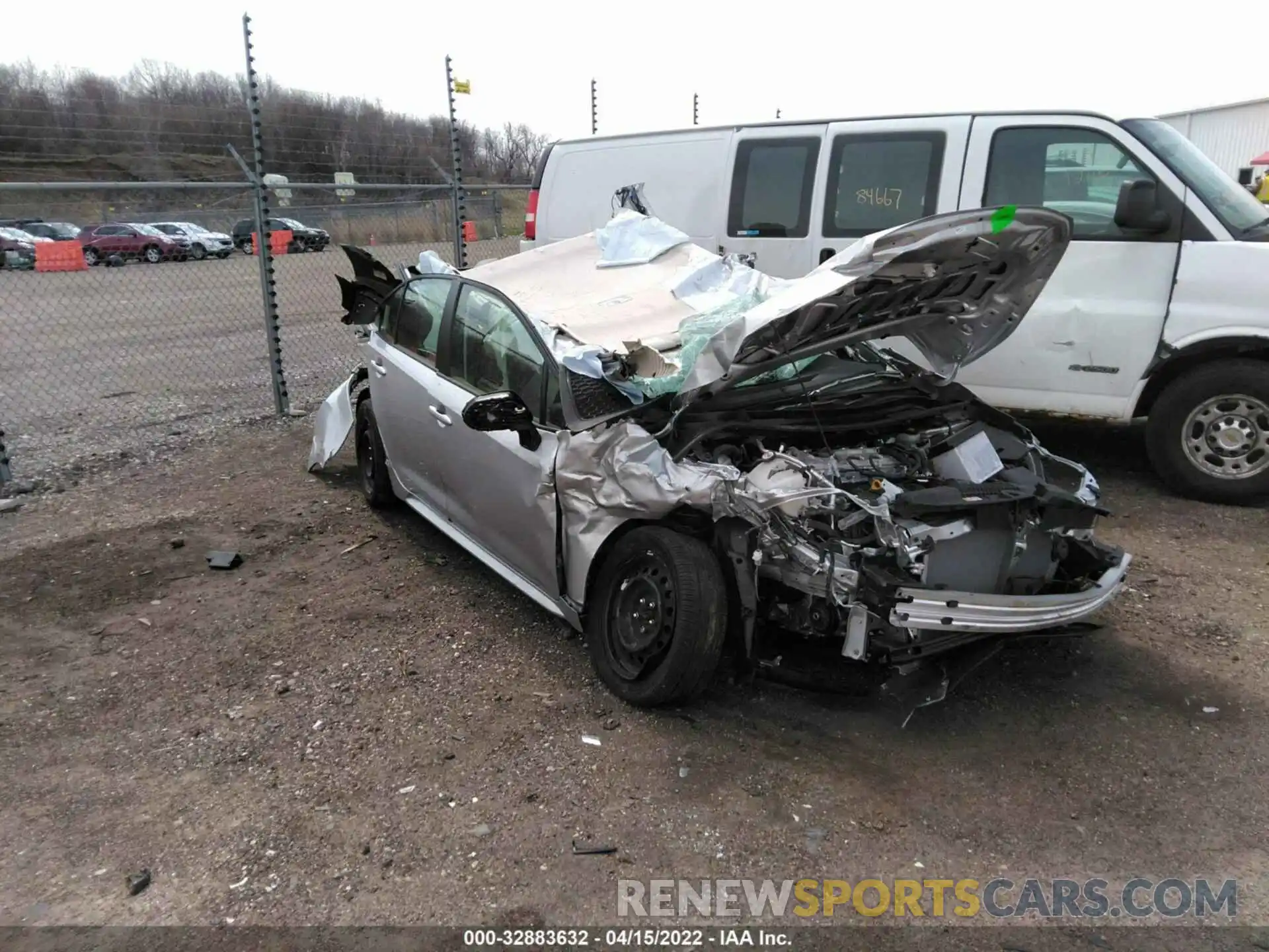 1 Photograph of a damaged car JTDEPMAE1MJ143574 TOYOTA COROLLA 2021