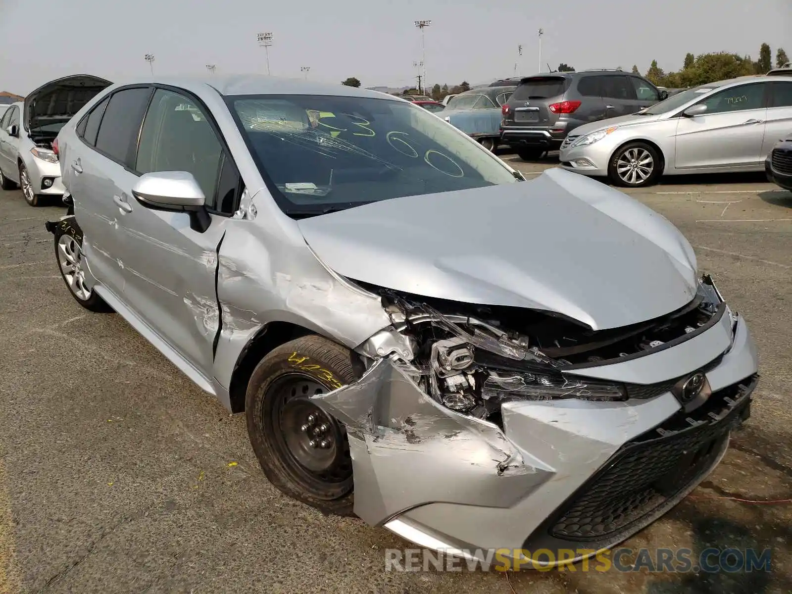 1 Photograph of a damaged car JTDEPMAE1MJ144787 TOYOTA COROLLA 2021