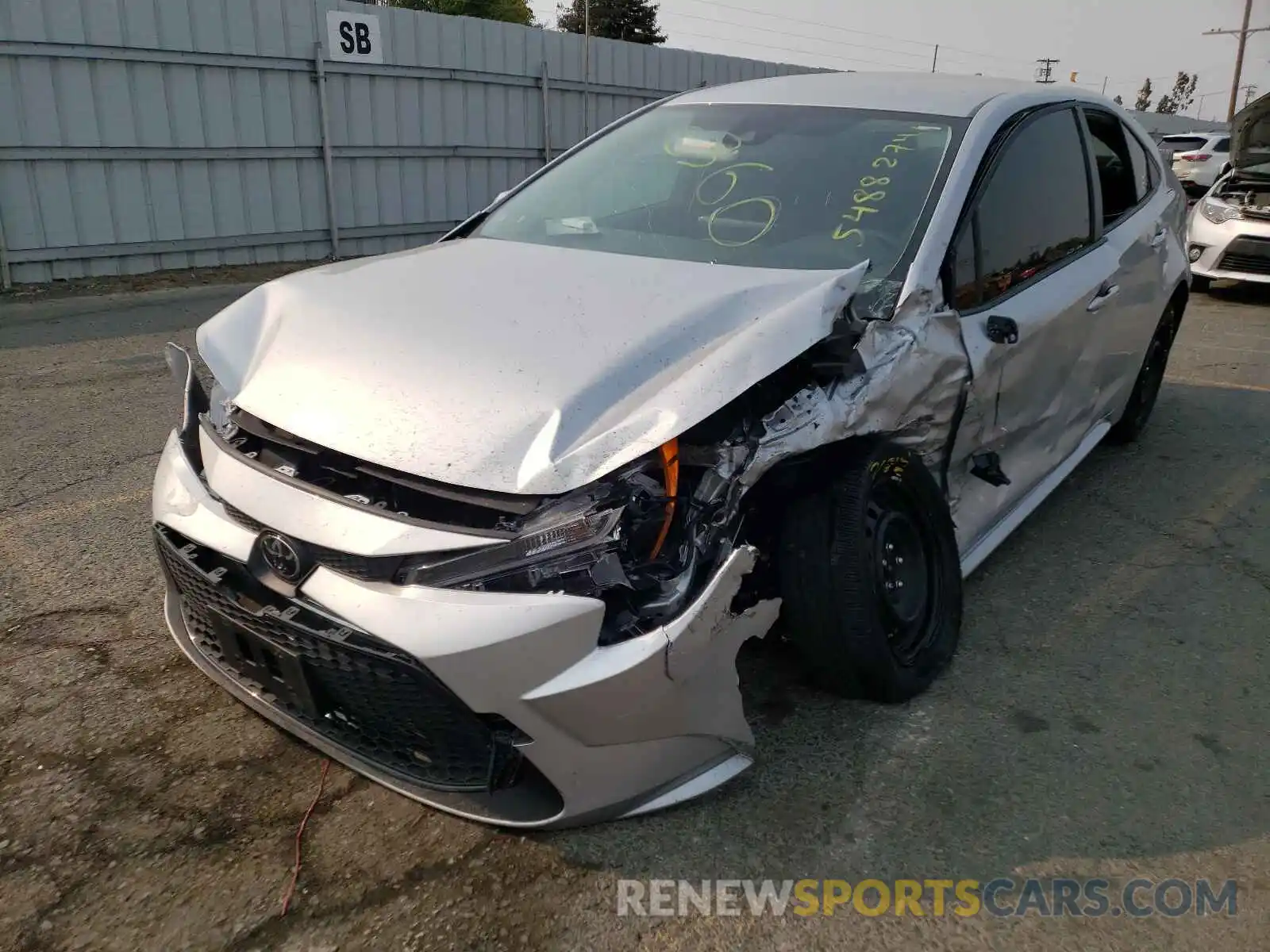 2 Photograph of a damaged car JTDEPMAE1MJ144787 TOYOTA COROLLA 2021