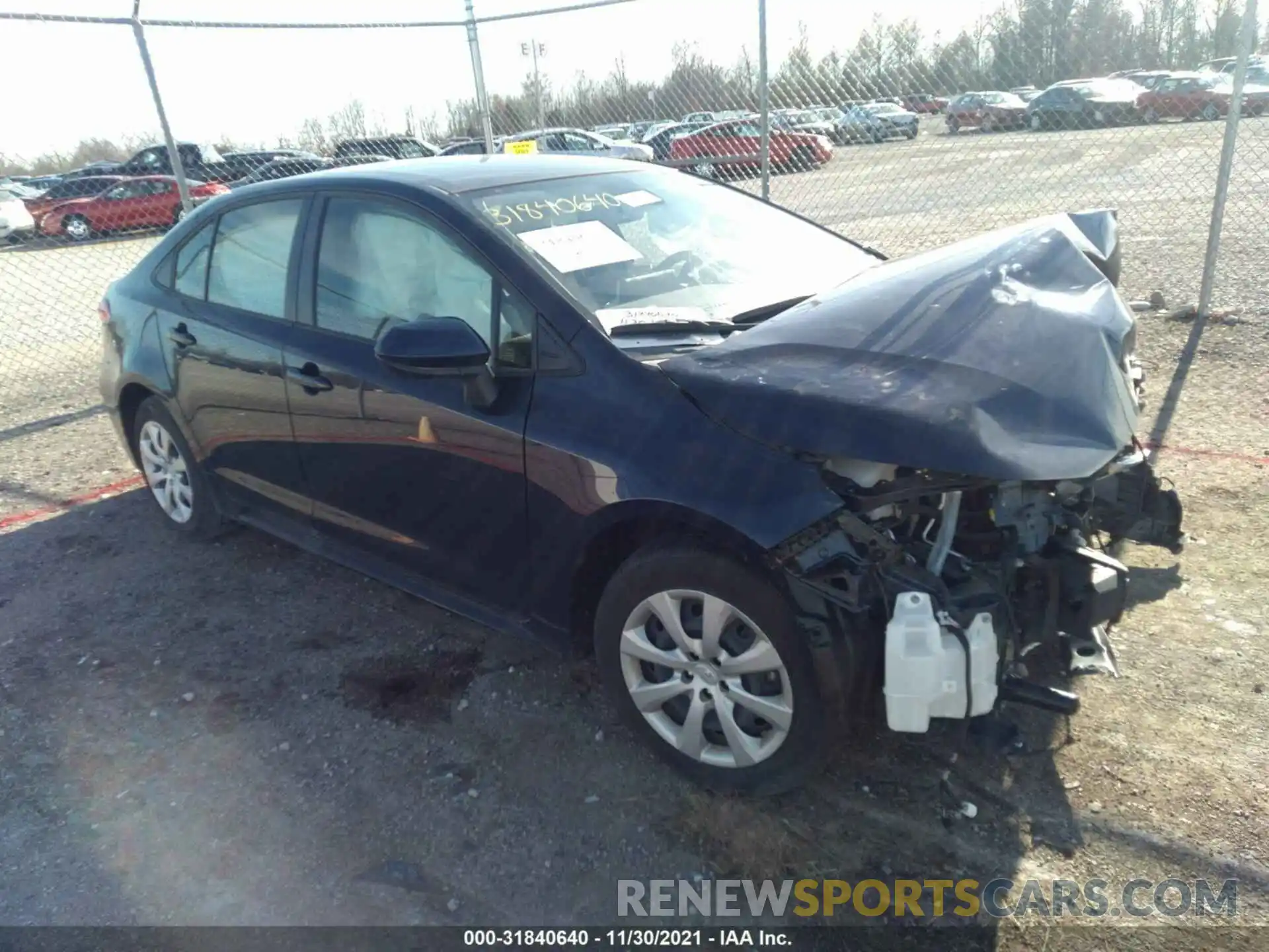 1 Photograph of a damaged car JTDEPMAE1MJ145874 TOYOTA COROLLA 2021