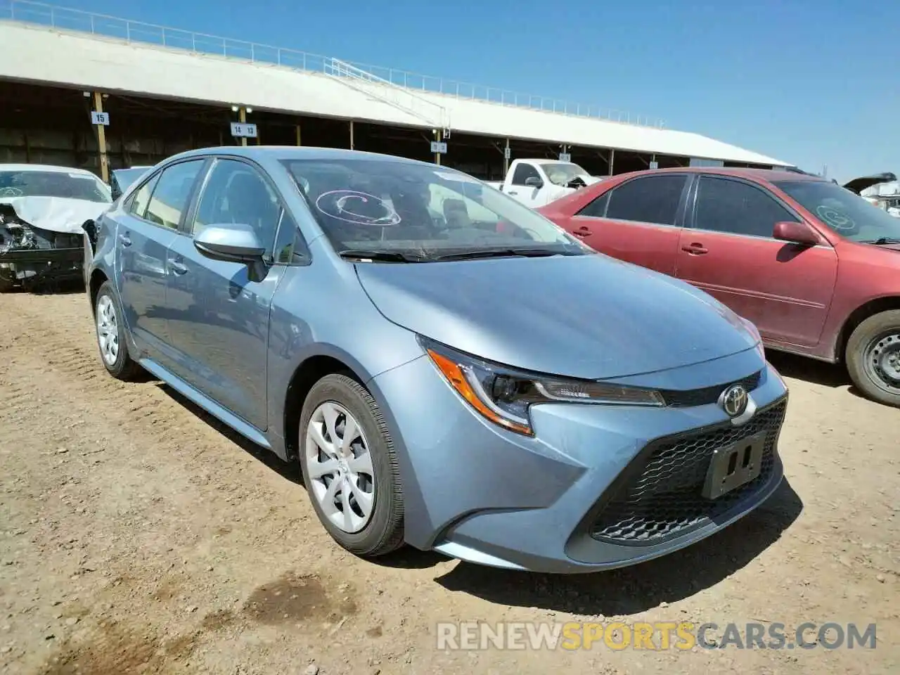 1 Photograph of a damaged car JTDEPMAE1MJ146149 TOYOTA COROLLA 2021