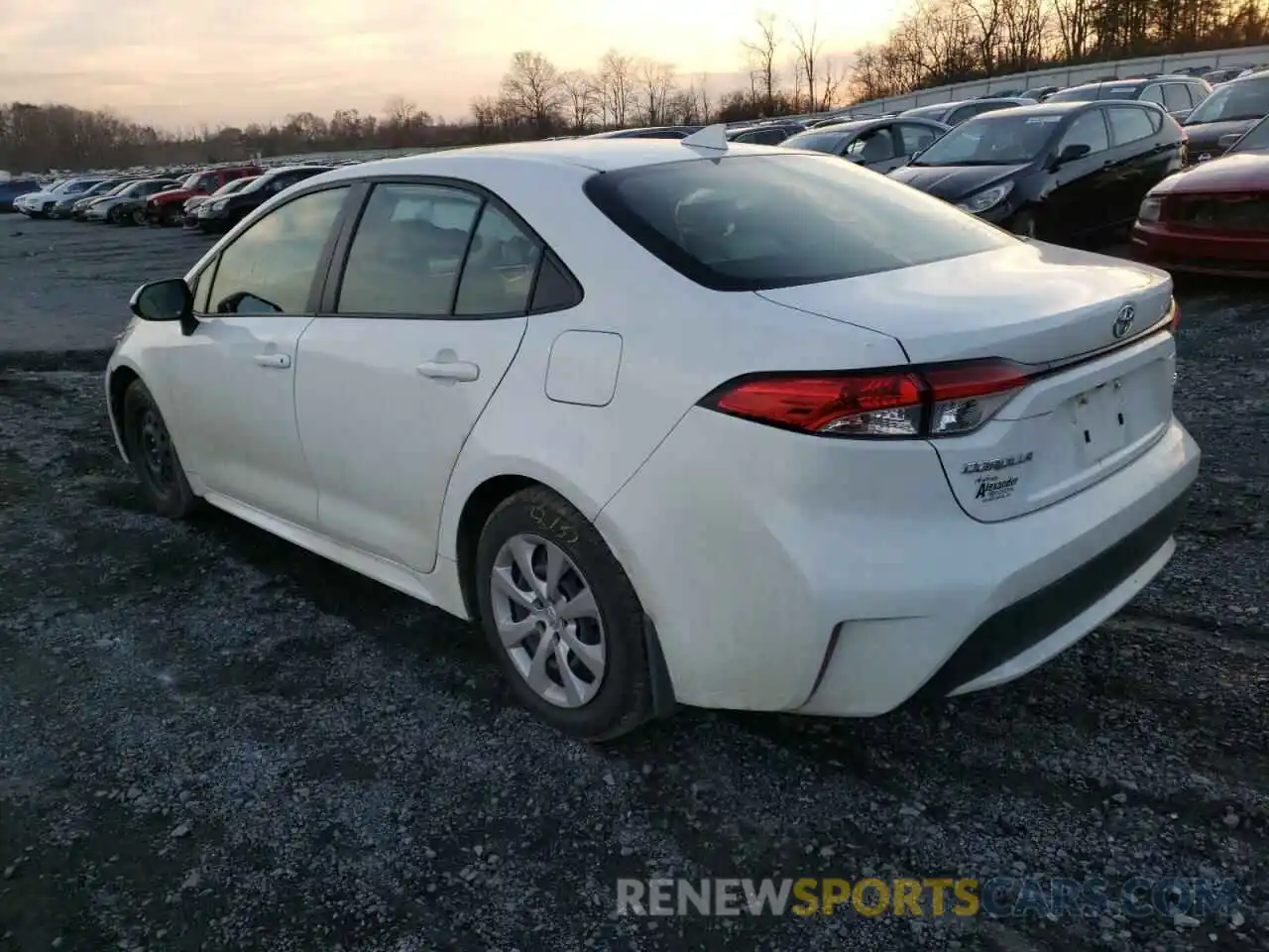 3 Photograph of a damaged car JTDEPMAE1MJ148595 TOYOTA COROLLA 2021