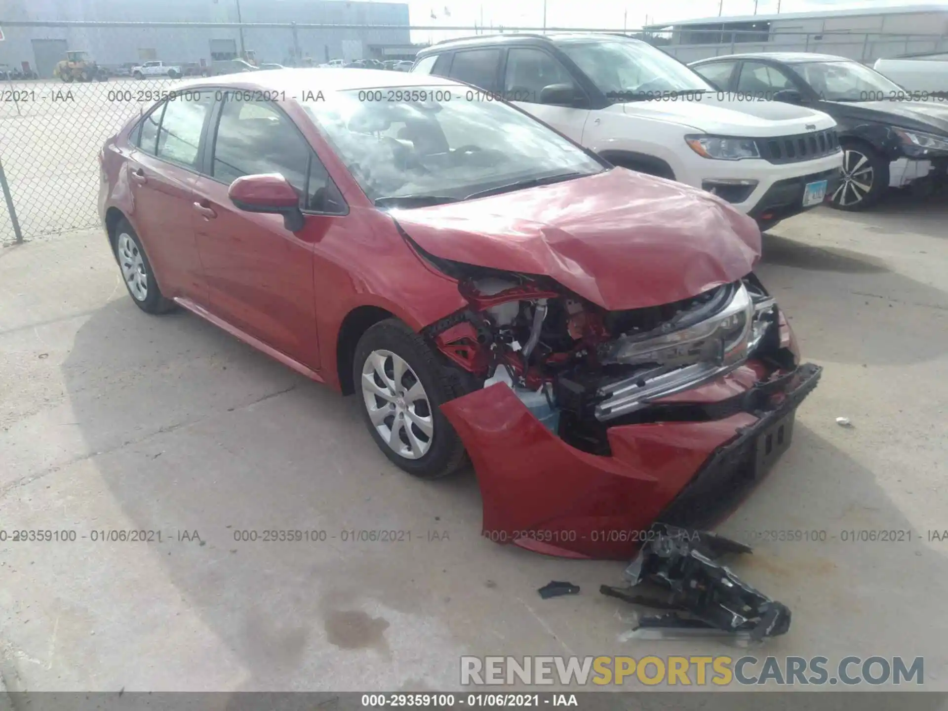 1 Photograph of a damaged car JTDEPMAE1MJ148659 TOYOTA COROLLA 2021