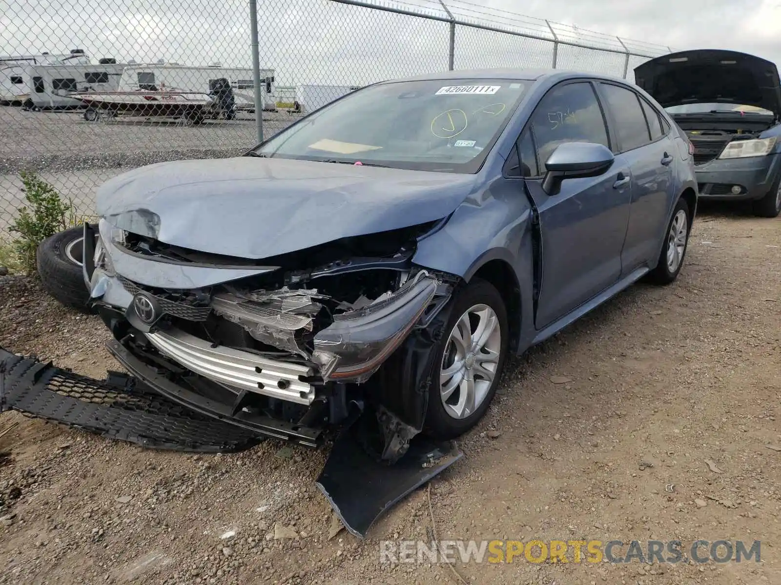 2 Photograph of a damaged car JTDEPMAE1MJ149973 TOYOTA COROLLA 2021