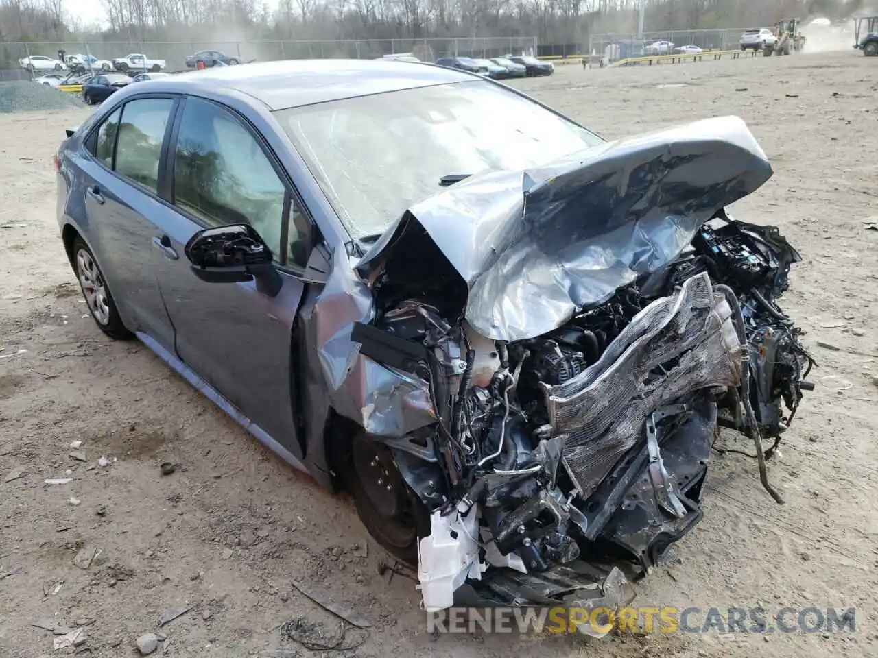 1 Photograph of a damaged car JTDEPMAE1MJ154784 TOYOTA COROLLA 2021