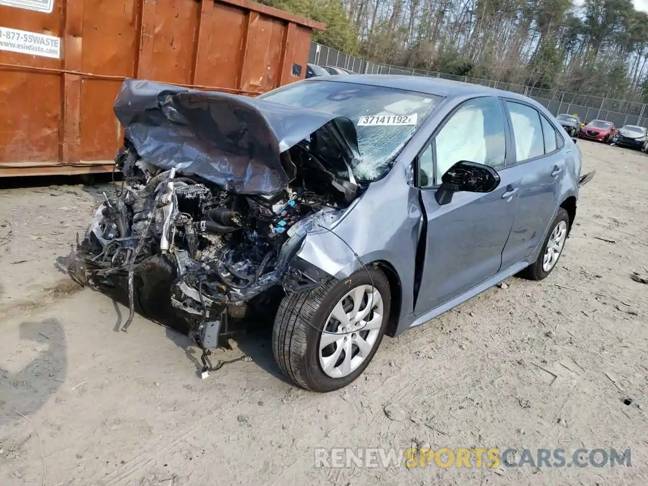 2 Photograph of a damaged car JTDEPMAE1MJ154784 TOYOTA COROLLA 2021