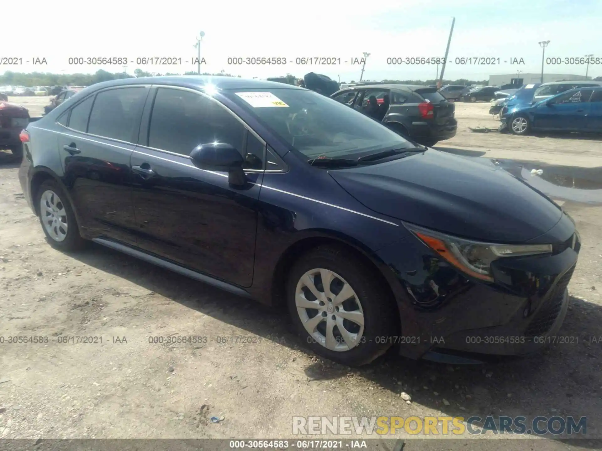 1 Photograph of a damaged car JTDEPMAE1MJ154865 TOYOTA COROLLA 2021