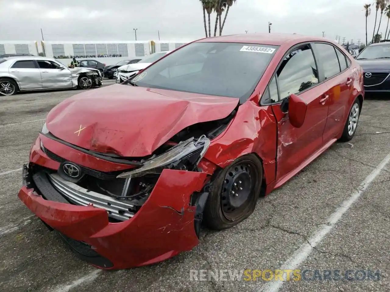 2 Photograph of a damaged car JTDEPMAE1MJ154896 TOYOTA COROLLA 2021