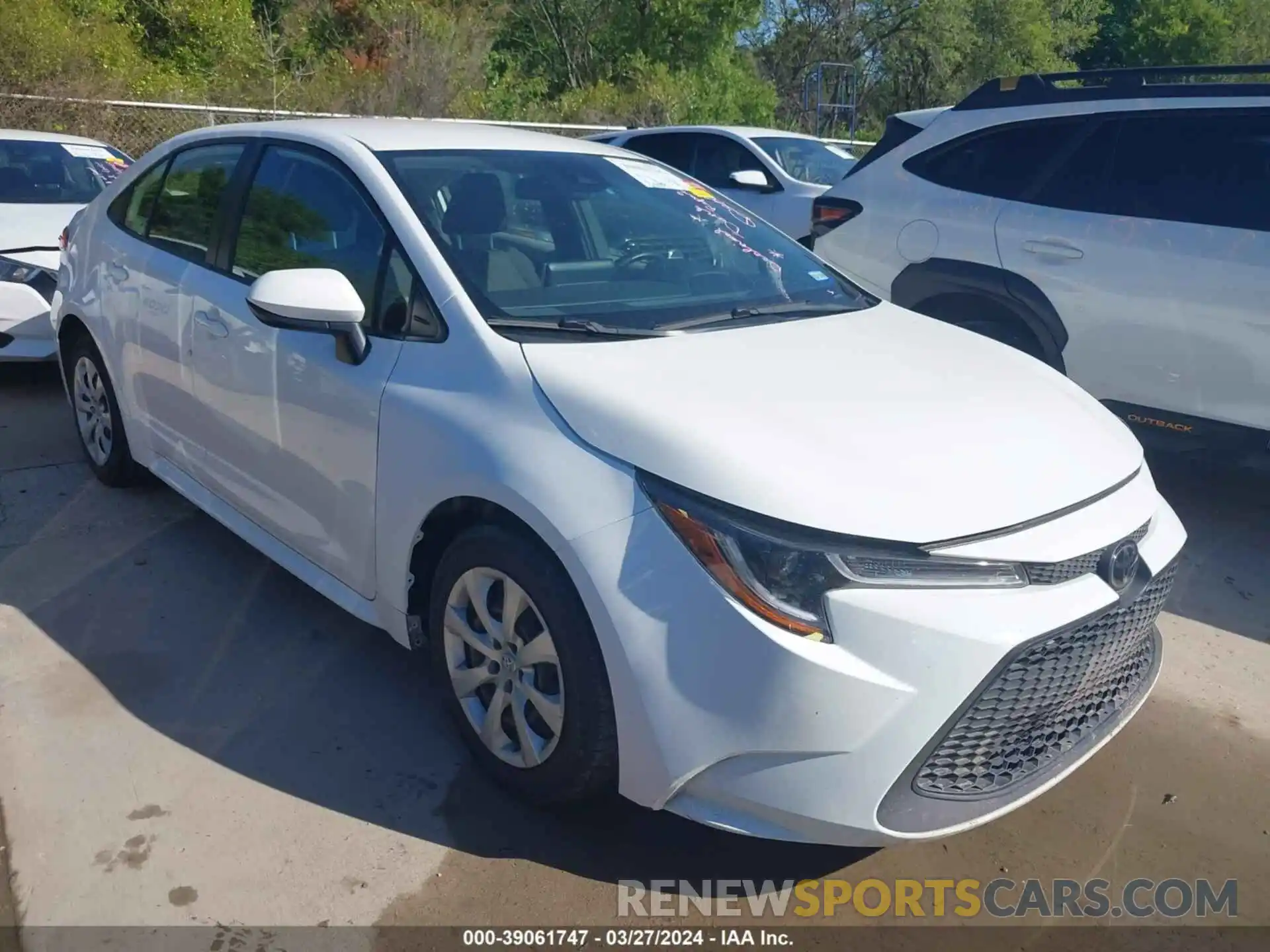 1 Photograph of a damaged car JTDEPMAE1MJ155692 TOYOTA COROLLA 2021