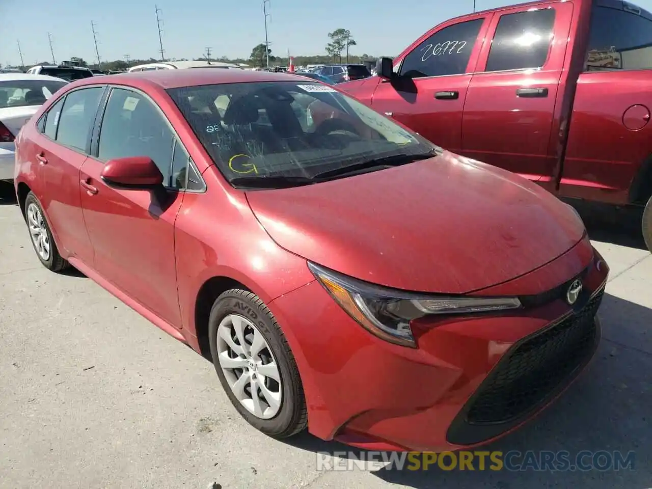 1 Photograph of a damaged car JTDEPMAE1MJ156065 TOYOTA COROLLA 2021