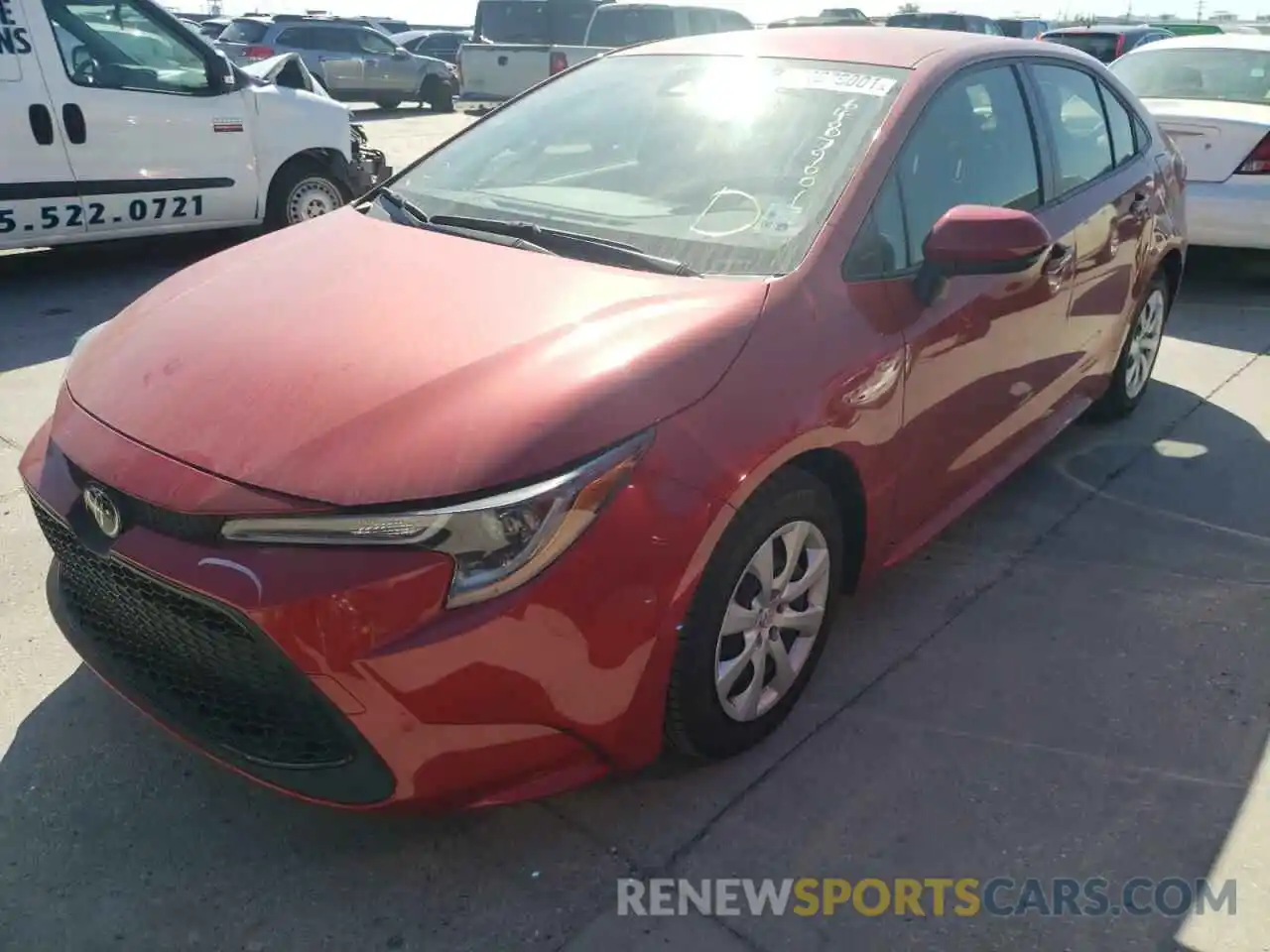 2 Photograph of a damaged car JTDEPMAE1MJ156065 TOYOTA COROLLA 2021