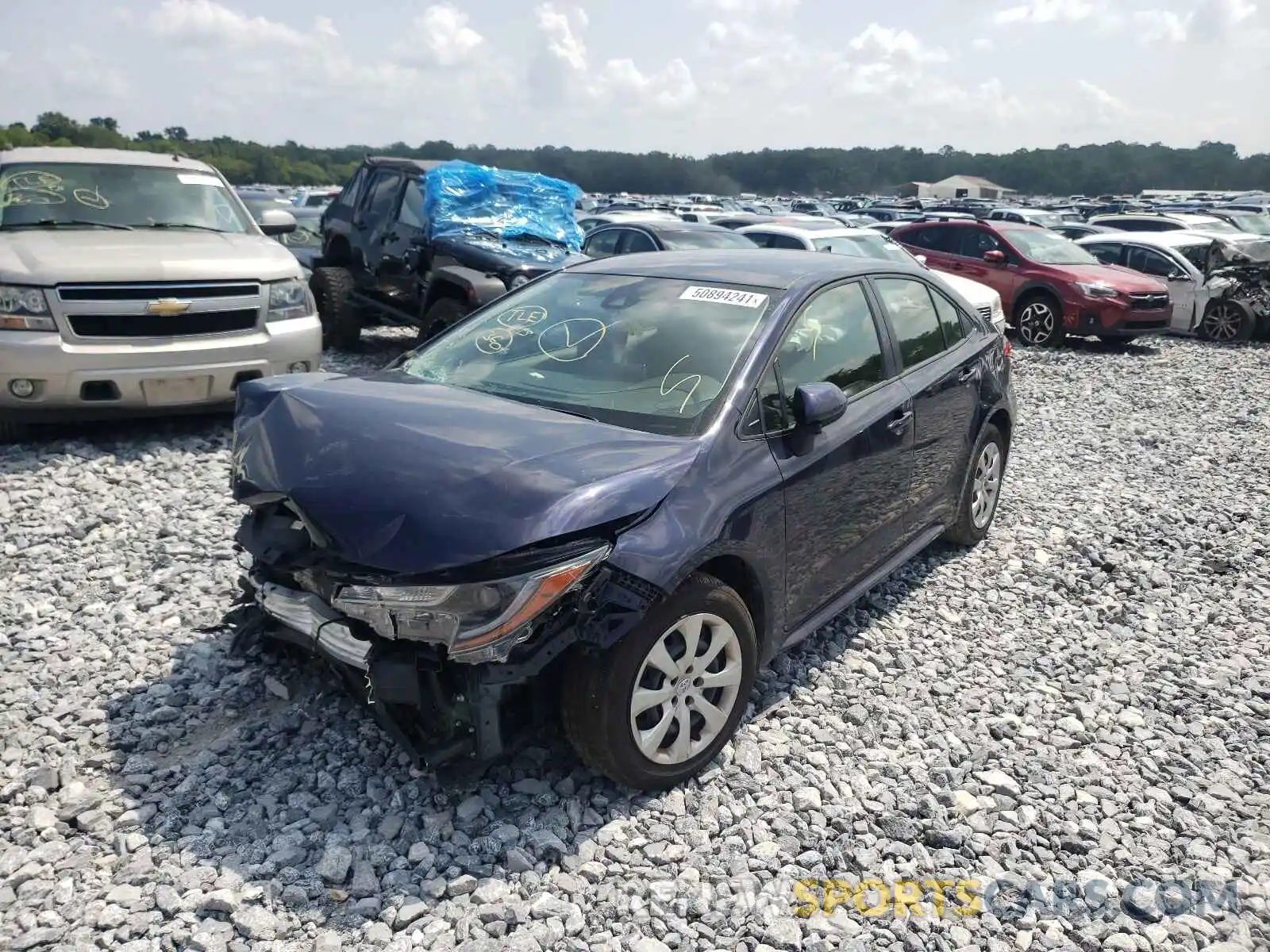 2 Photograph of a damaged car JTDEPMAE1MJ156437 TOYOTA COROLLA 2021