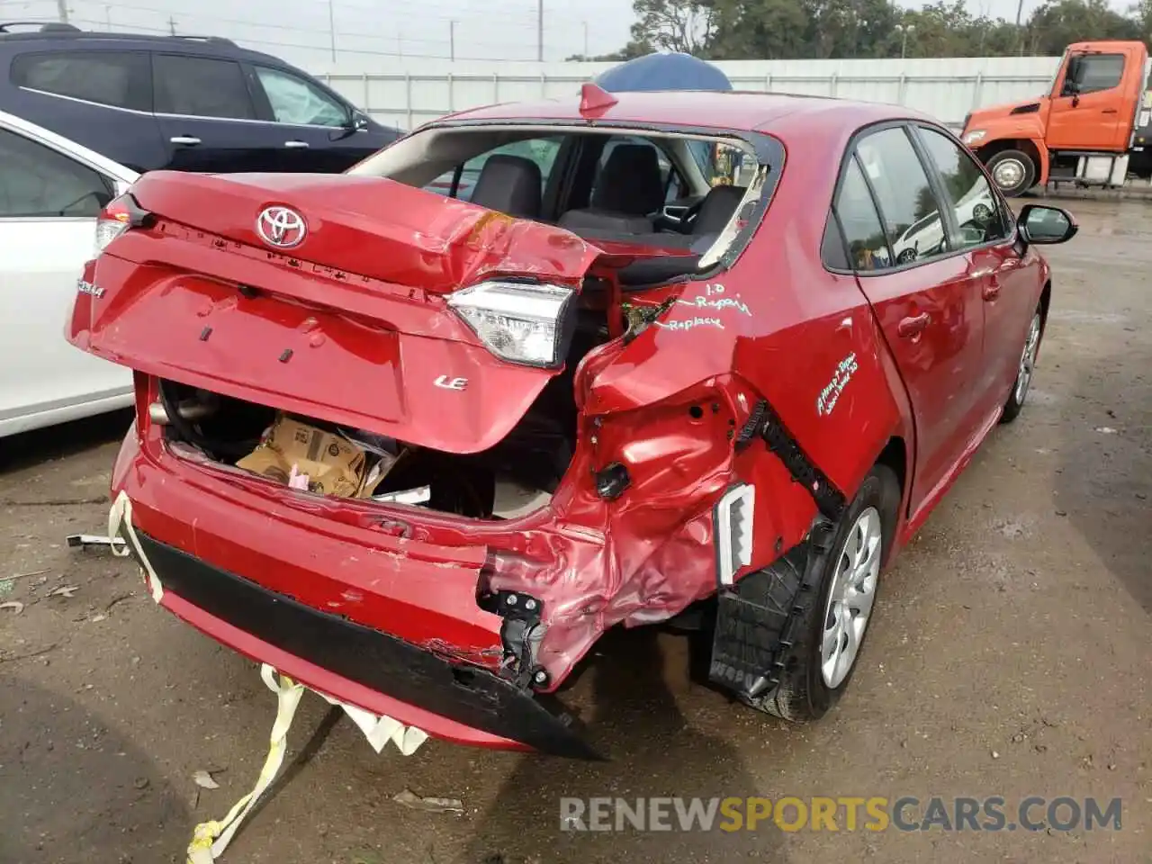 9 Photograph of a damaged car JTDEPMAE1MJ158365 TOYOTA COROLLA 2021