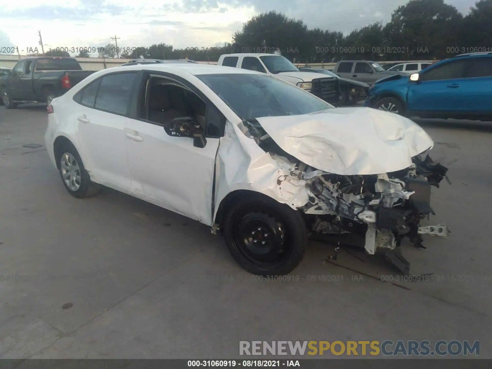 1 Photograph of a damaged car JTDEPMAE1MJ158883 TOYOTA COROLLA 2021