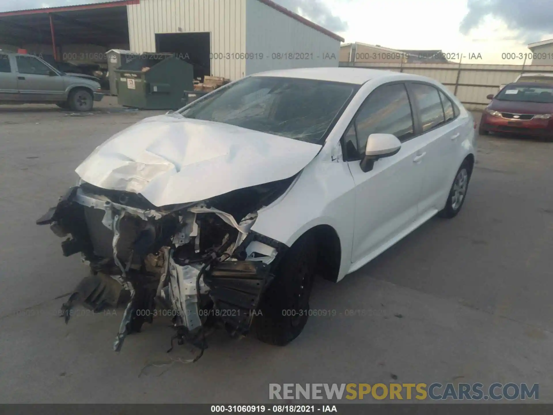 2 Photograph of a damaged car JTDEPMAE1MJ158883 TOYOTA COROLLA 2021