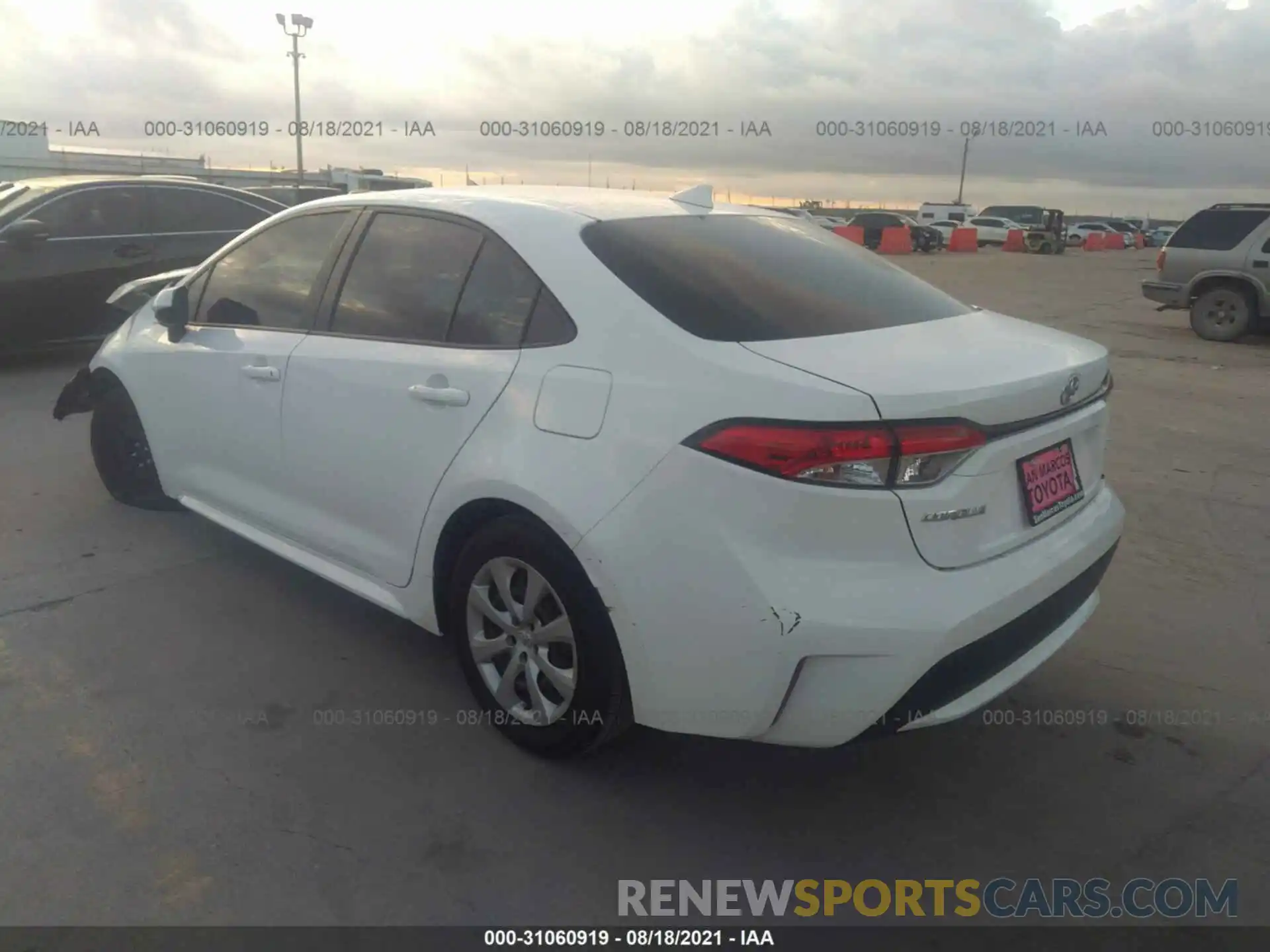 3 Photograph of a damaged car JTDEPMAE1MJ158883 TOYOTA COROLLA 2021