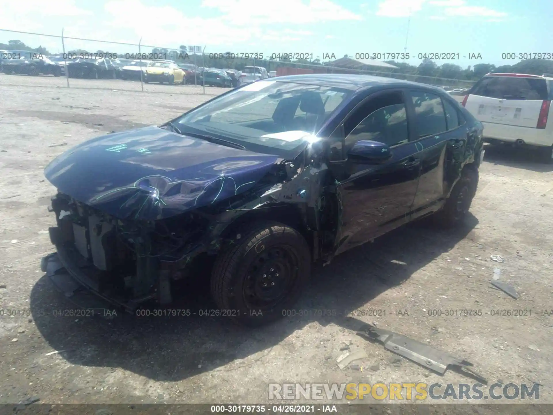 2 Photograph of a damaged car JTDEPMAE1MJ159628 TOYOTA COROLLA 2021