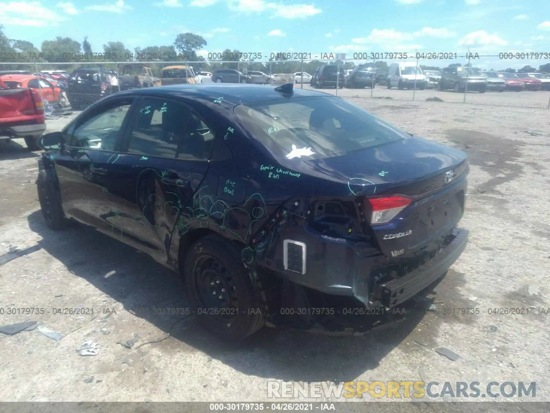 3 Photograph of a damaged car JTDEPMAE1MJ159628 TOYOTA COROLLA 2021