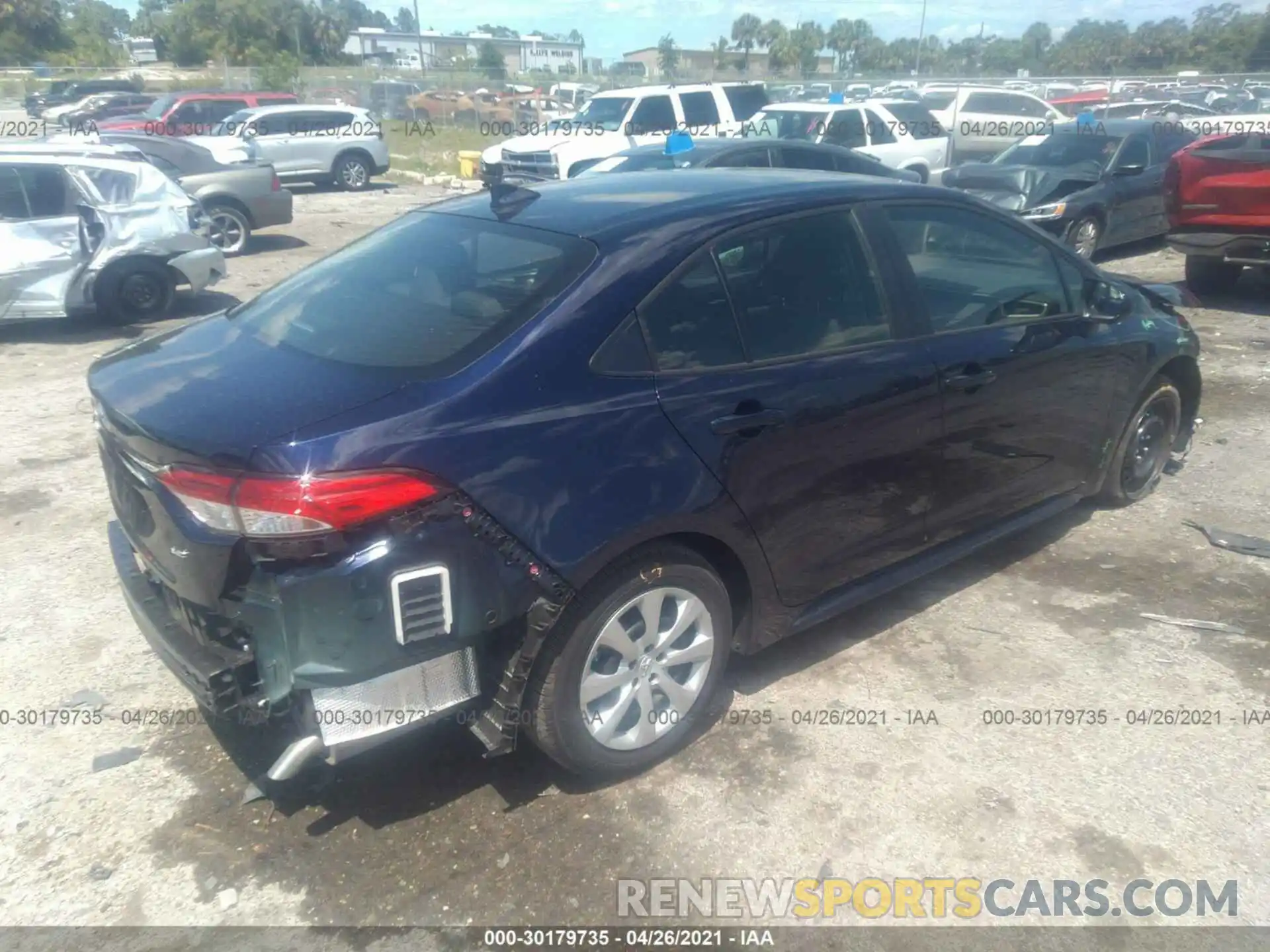 4 Photograph of a damaged car JTDEPMAE1MJ159628 TOYOTA COROLLA 2021