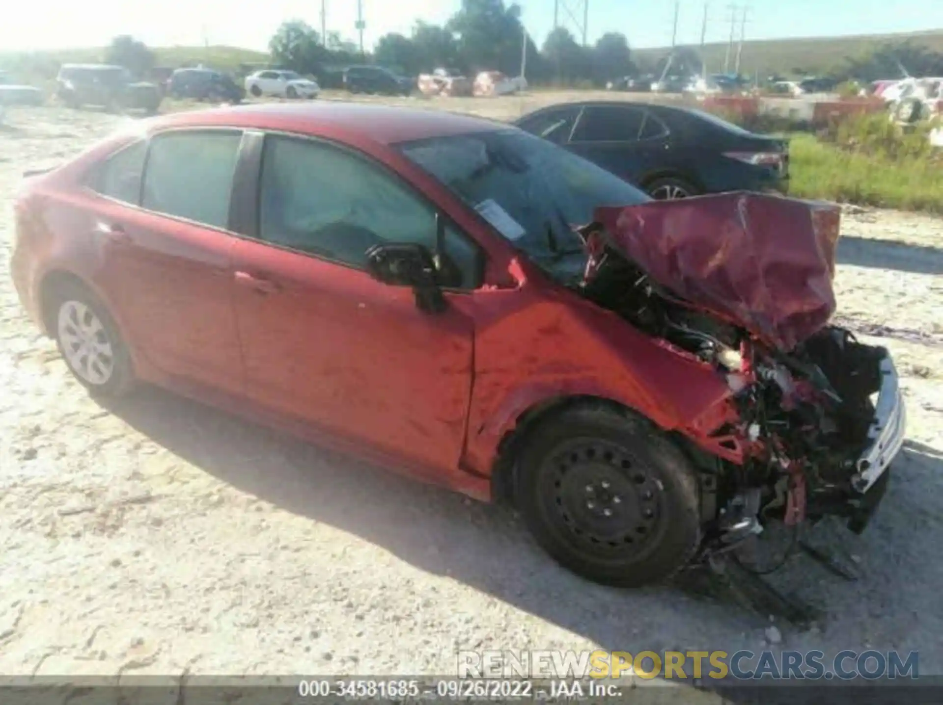 1 Photograph of a damaged car JTDEPMAE1MJ160407 TOYOTA COROLLA 2021