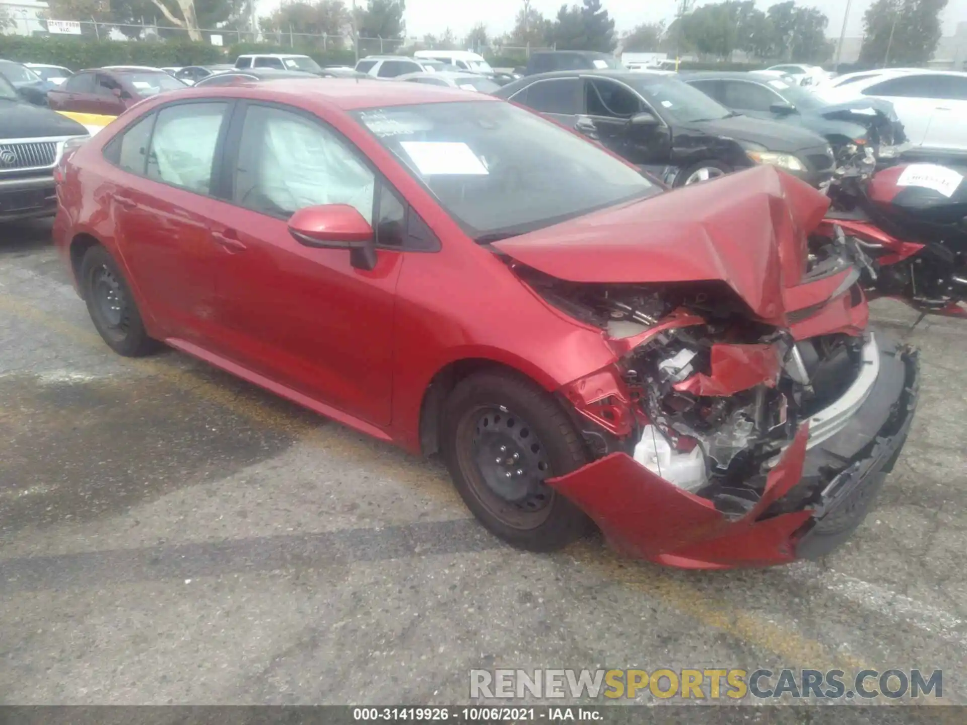 1 Photograph of a damaged car JTDEPMAE1MJ160939 TOYOTA COROLLA 2021