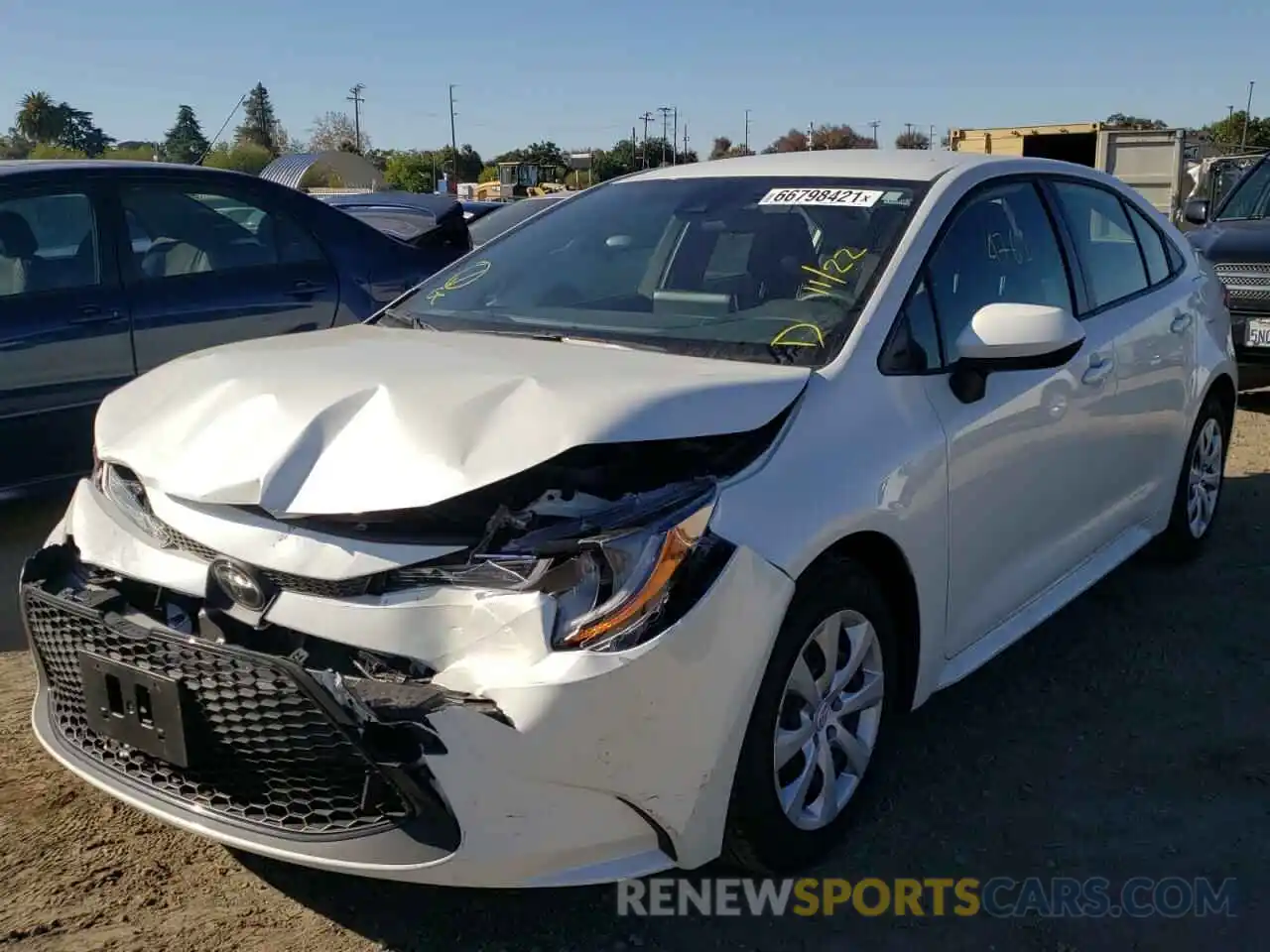 2 Photograph of a damaged car JTDEPMAE1MJ164277 TOYOTA COROLLA 2021