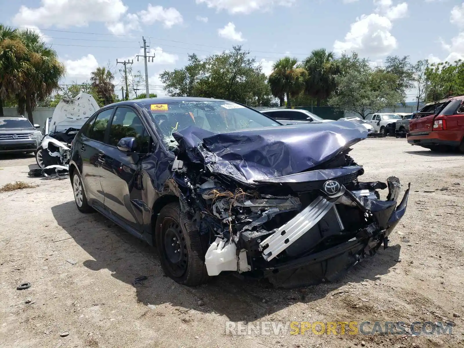 1 Photograph of a damaged car JTDEPMAE1MJ165137 TOYOTA COROLLA 2021