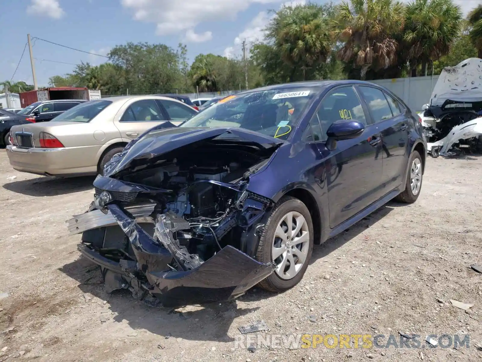 2 Photograph of a damaged car JTDEPMAE1MJ165137 TOYOTA COROLLA 2021