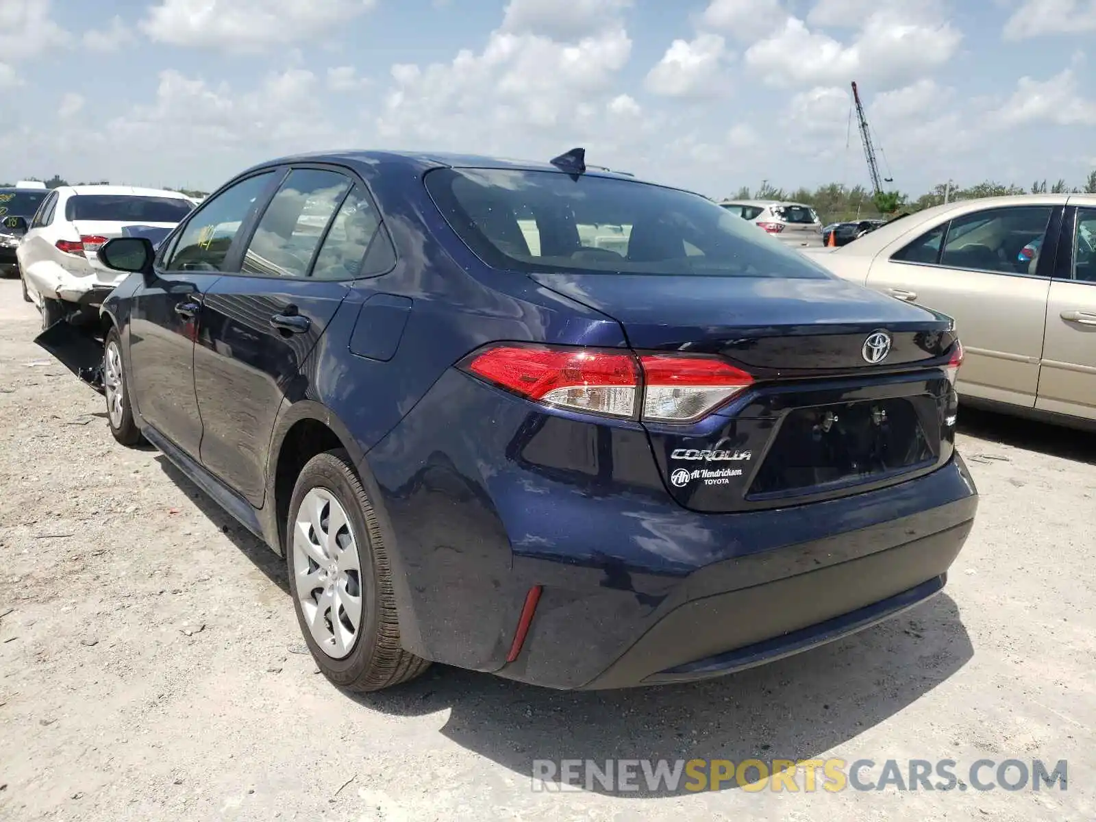 3 Photograph of a damaged car JTDEPMAE1MJ165137 TOYOTA COROLLA 2021