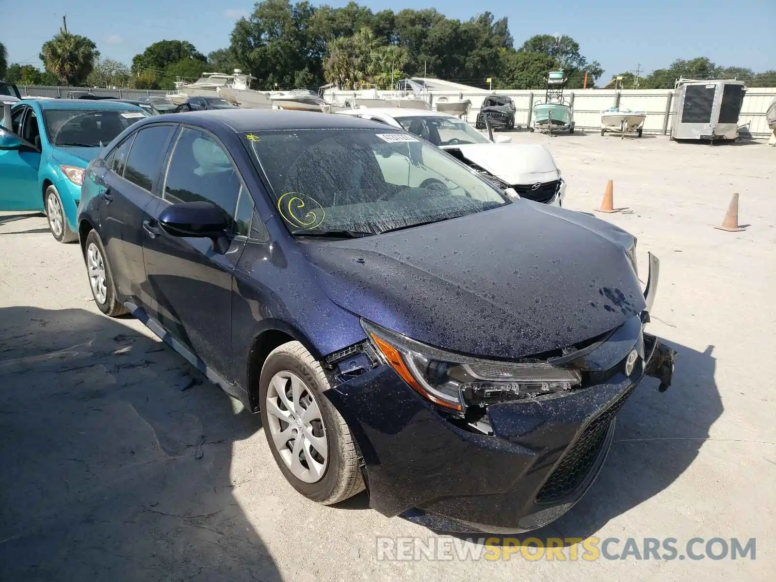 1 Photograph of a damaged car JTDEPMAE1MJ165607 TOYOTA COROLLA 2021