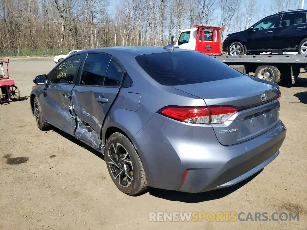 3 Photograph of a damaged car JTDEPMAE1MJ165767 TOYOTA COROLLA 2021