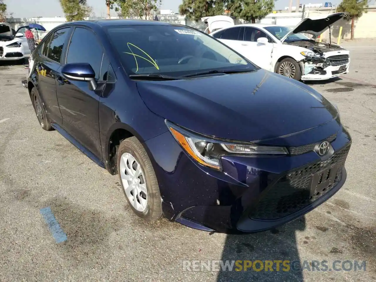 1 Photograph of a damaged car JTDEPMAE1MJ165820 TOYOTA COROLLA 2021