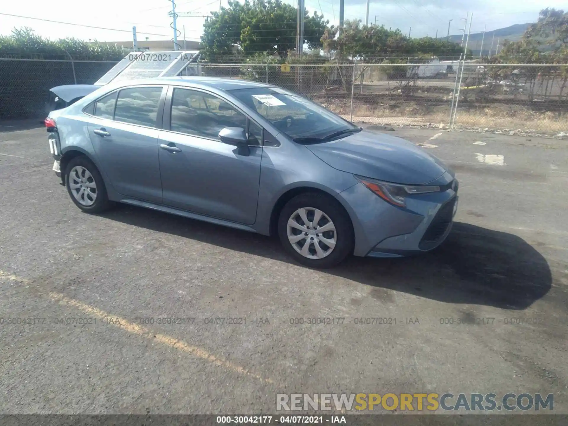 1 Photograph of a damaged car JTDEPMAE1MJ165834 TOYOTA COROLLA 2021