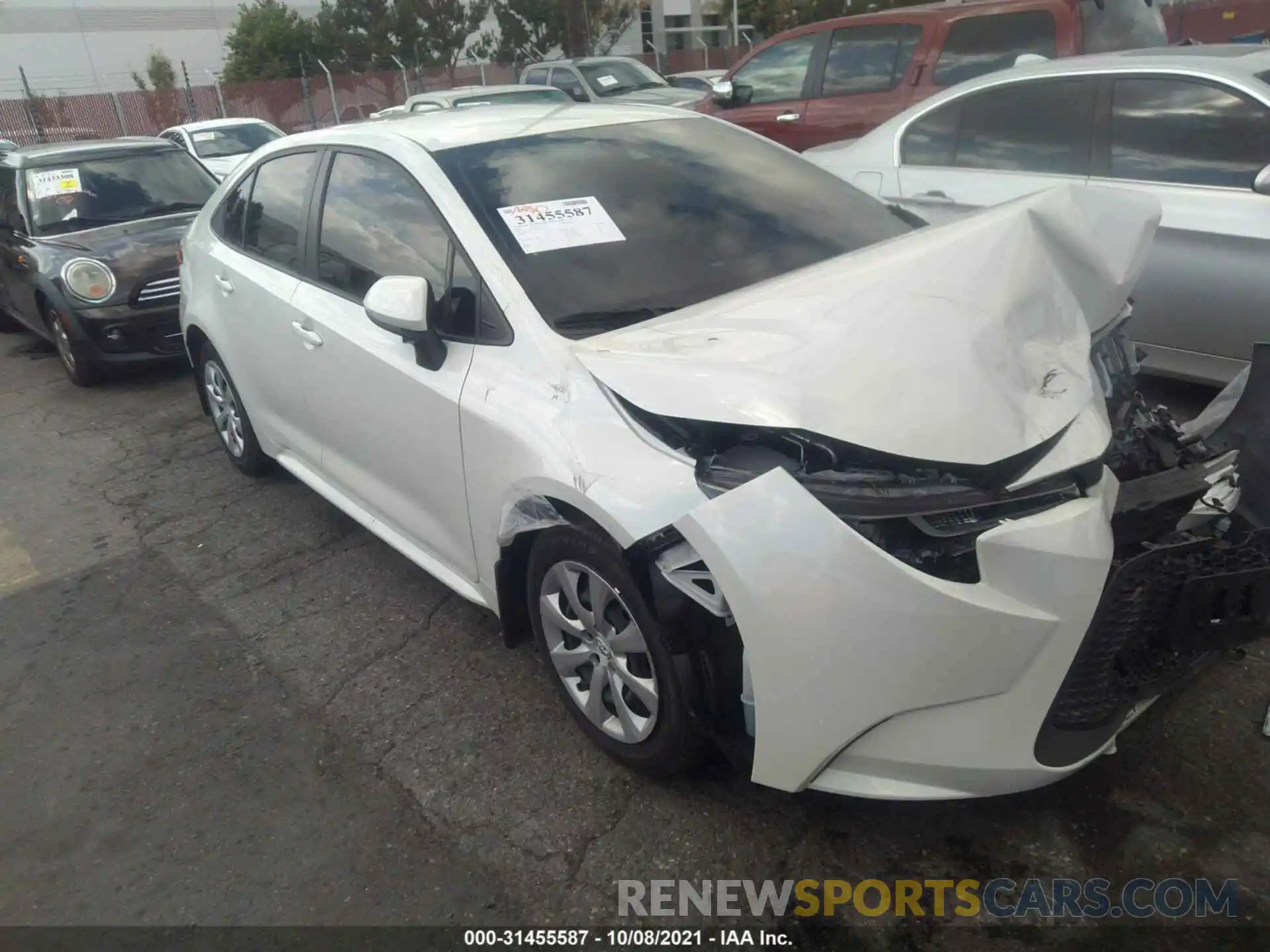 1 Photograph of a damaged car JTDEPMAE1MJ167177 TOYOTA COROLLA 2021