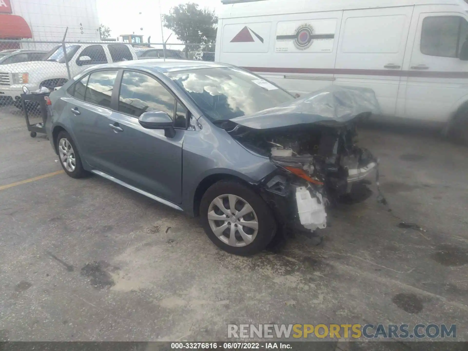 1 Photograph of a damaged car JTDEPMAE1MJ167874 TOYOTA COROLLA 2021