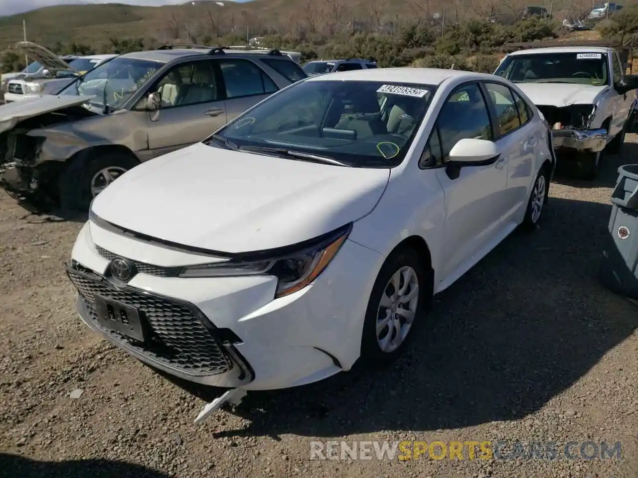 2 Photograph of a damaged car JTDEPMAE1MJ168927 TOYOTA COROLLA 2021