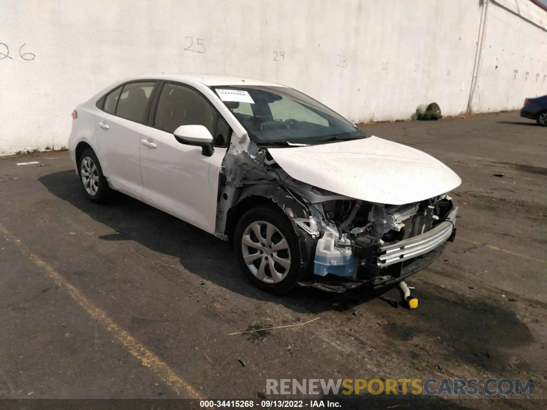 1 Photograph of a damaged car JTDEPMAE1MJ169396 TOYOTA COROLLA 2021