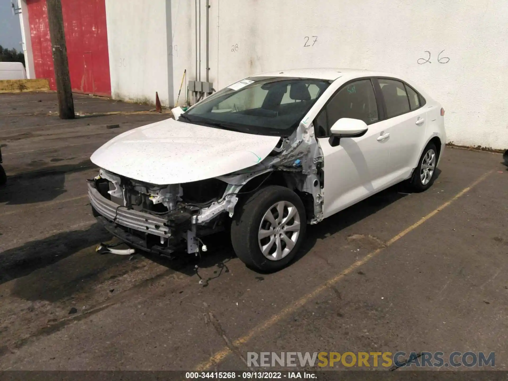 2 Photograph of a damaged car JTDEPMAE1MJ169396 TOYOTA COROLLA 2021