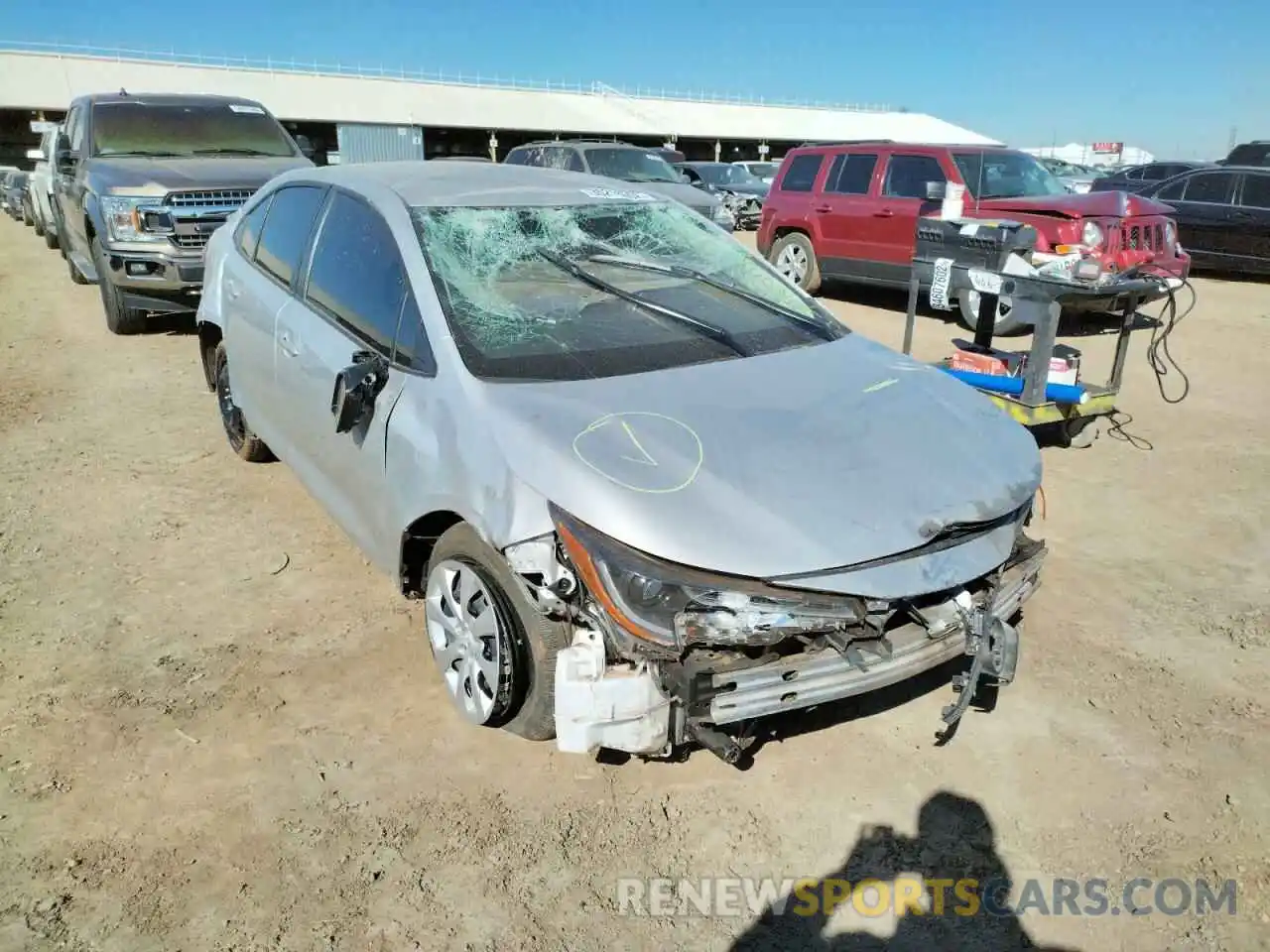 1 Photograph of a damaged car JTDEPMAE1MJ170645 TOYOTA COROLLA 2021