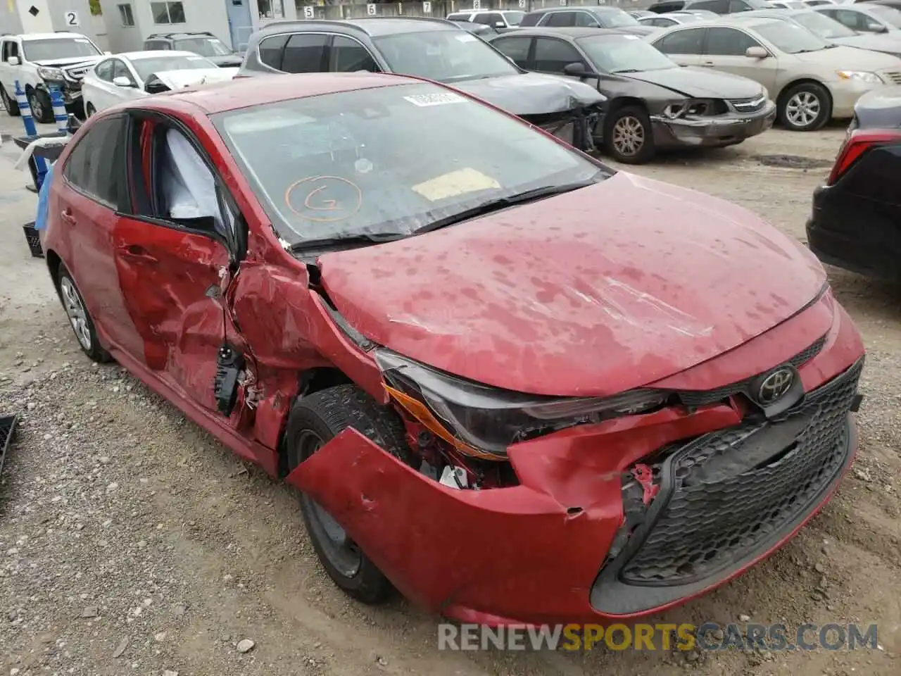 1 Photograph of a damaged car JTDEPMAE1MJ172041 TOYOTA COROLLA 2021