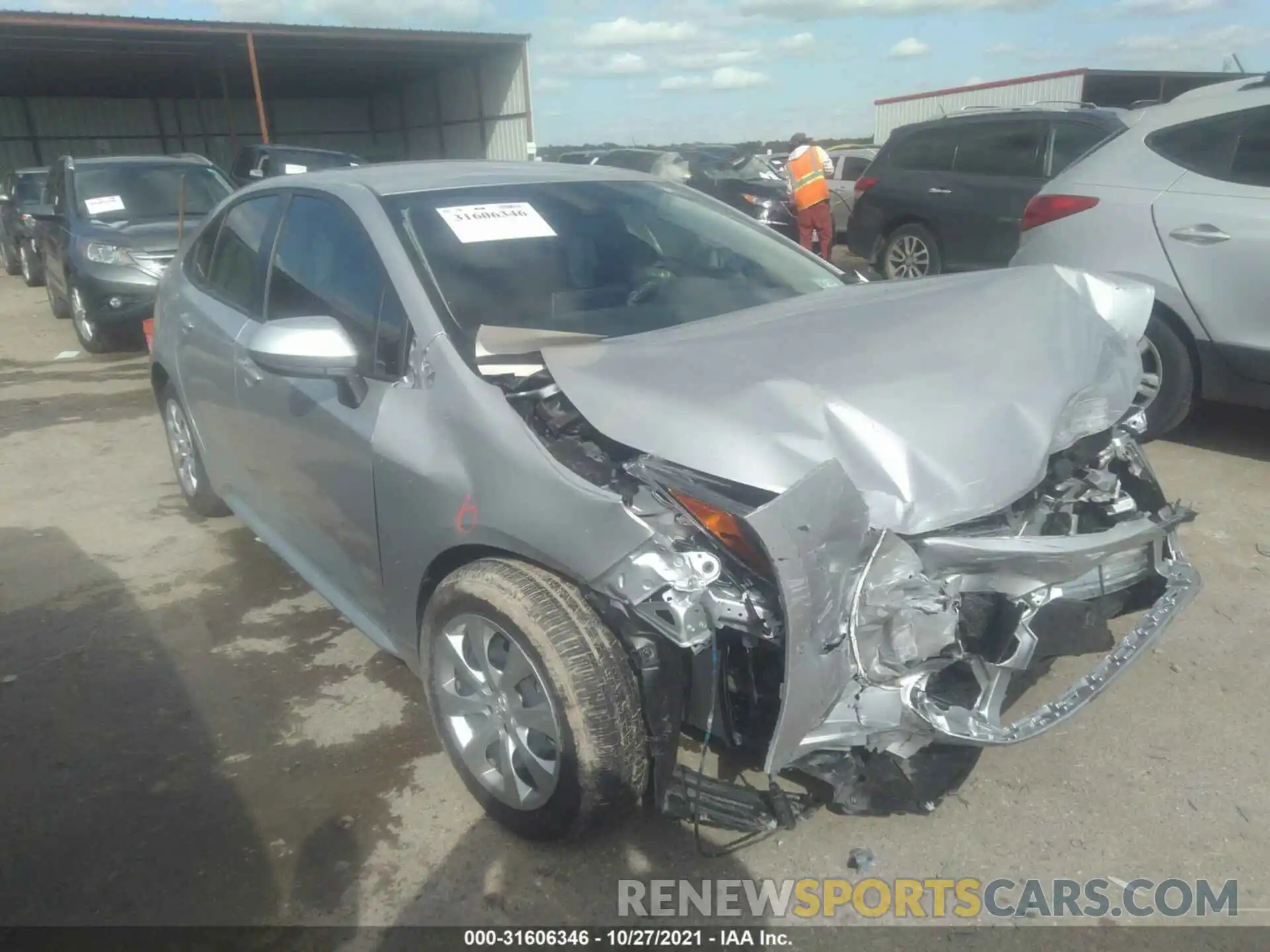 1 Photograph of a damaged car JTDEPMAE1MJ172721 TOYOTA COROLLA 2021