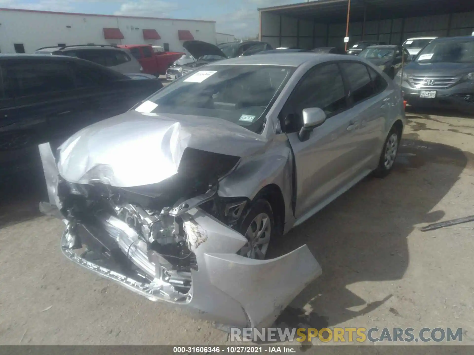 2 Photograph of a damaged car JTDEPMAE1MJ172721 TOYOTA COROLLA 2021