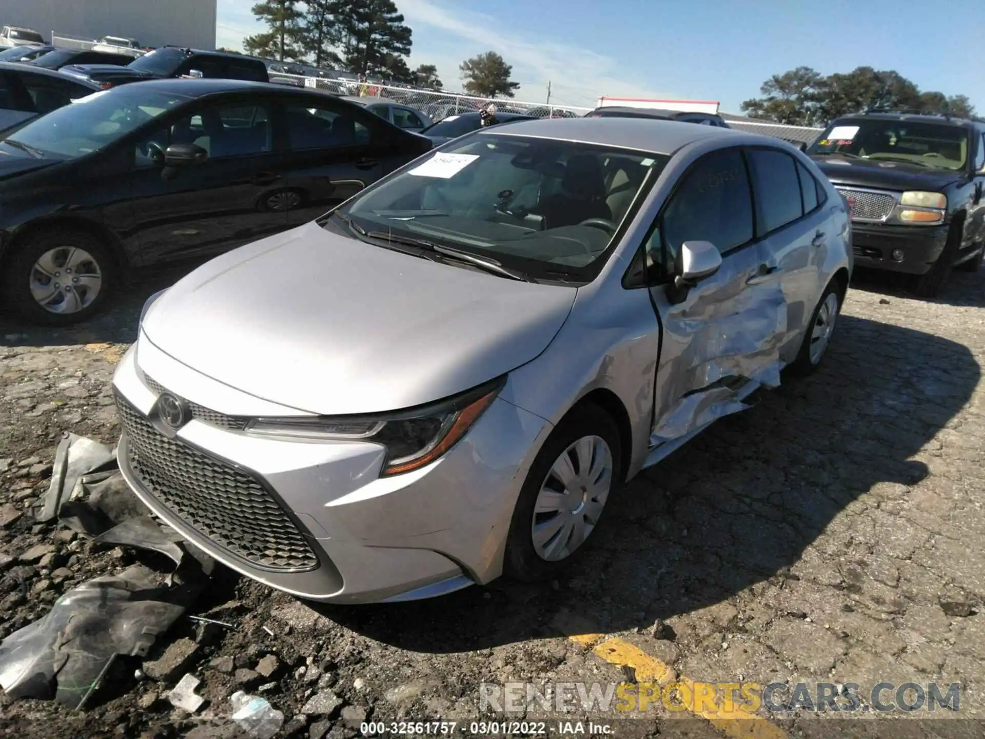 2 Photograph of a damaged car JTDEPMAE1MJ175442 TOYOTA COROLLA 2021