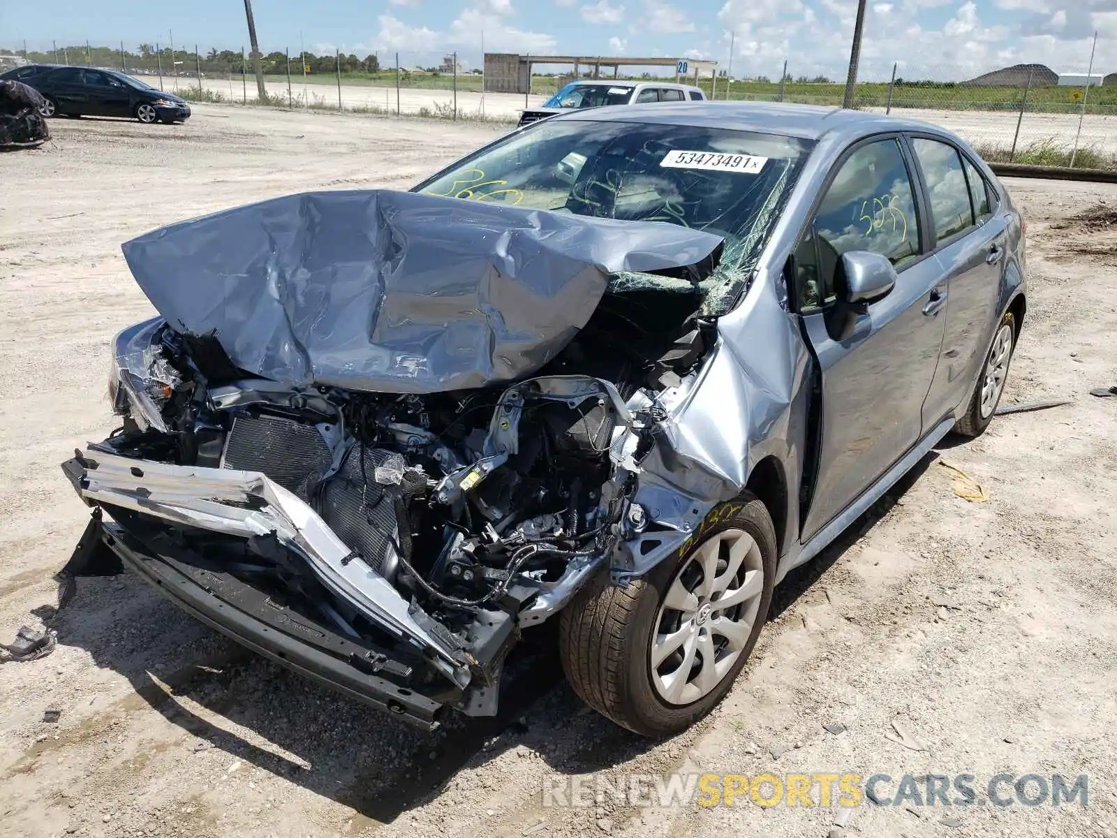 2 Photograph of a damaged car JTDEPMAE1MJ175506 TOYOTA COROLLA 2021