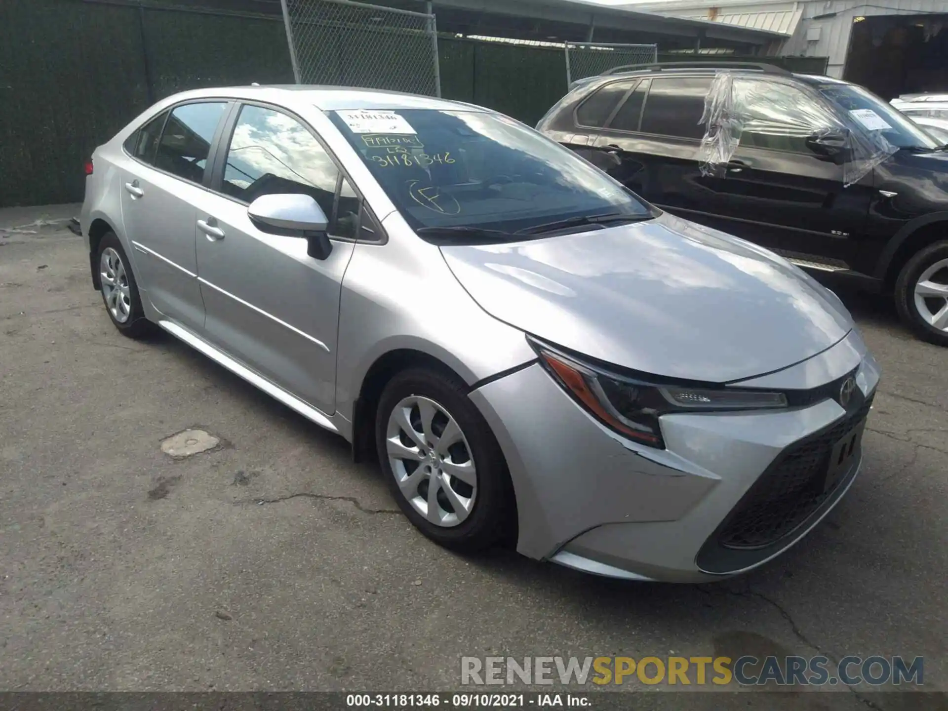 1 Photograph of a damaged car JTDEPMAE1MJ179488 TOYOTA COROLLA 2021